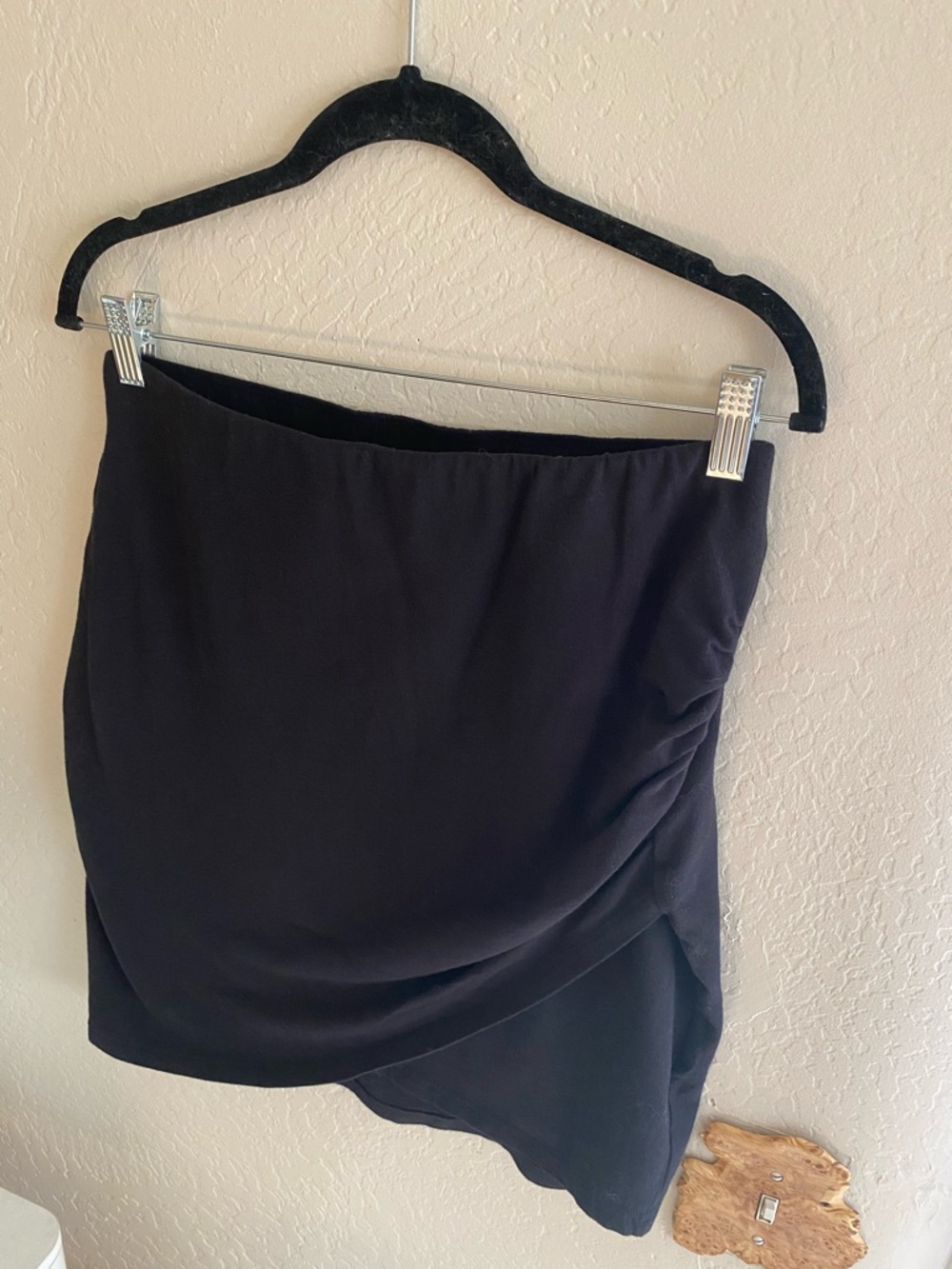 Black Women's Wrap Skirt - Classic Pencil Style